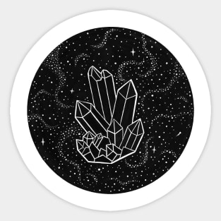 Quartz Crystal Galaxy Sticker